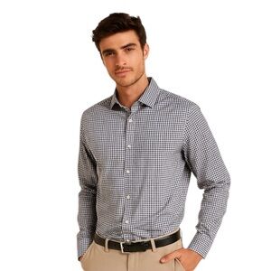 Todd Snyder Button Down Shirt 17.5 -  34/35 Blue Green Check Long Sleeve
‎J